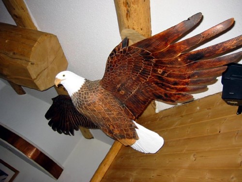 Eagle woodcarving