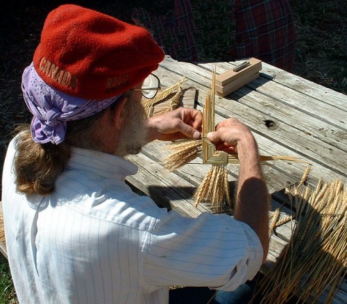 More wheat weaving