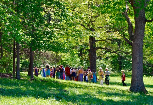 Approaching the Maypole circle field.