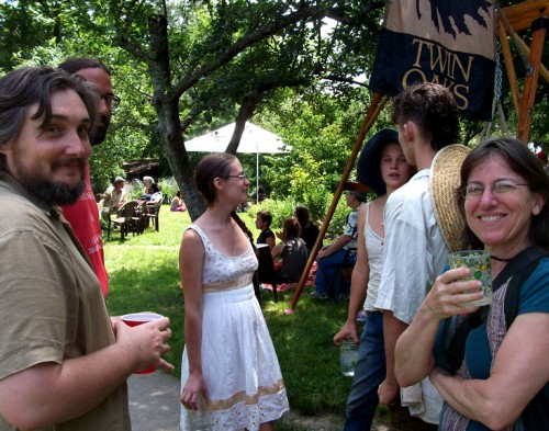 Courtyard gathering