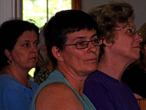 Donna ex-member, and Josie, at the service.