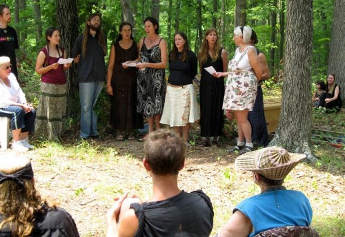 Singing at the grave