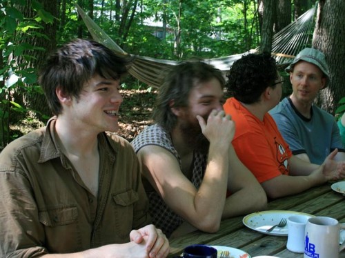 Picnic table group at ZK.