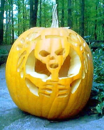 Halloween pumpkin skull