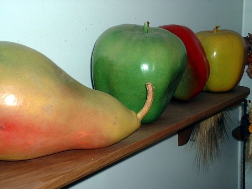 Dried gourd art.