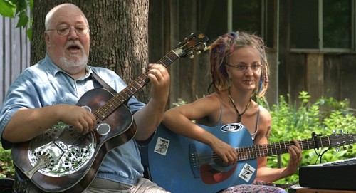 Talent Show: Anja and her dad.
