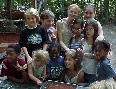 A kids' summer camp at Twin Oaks. 